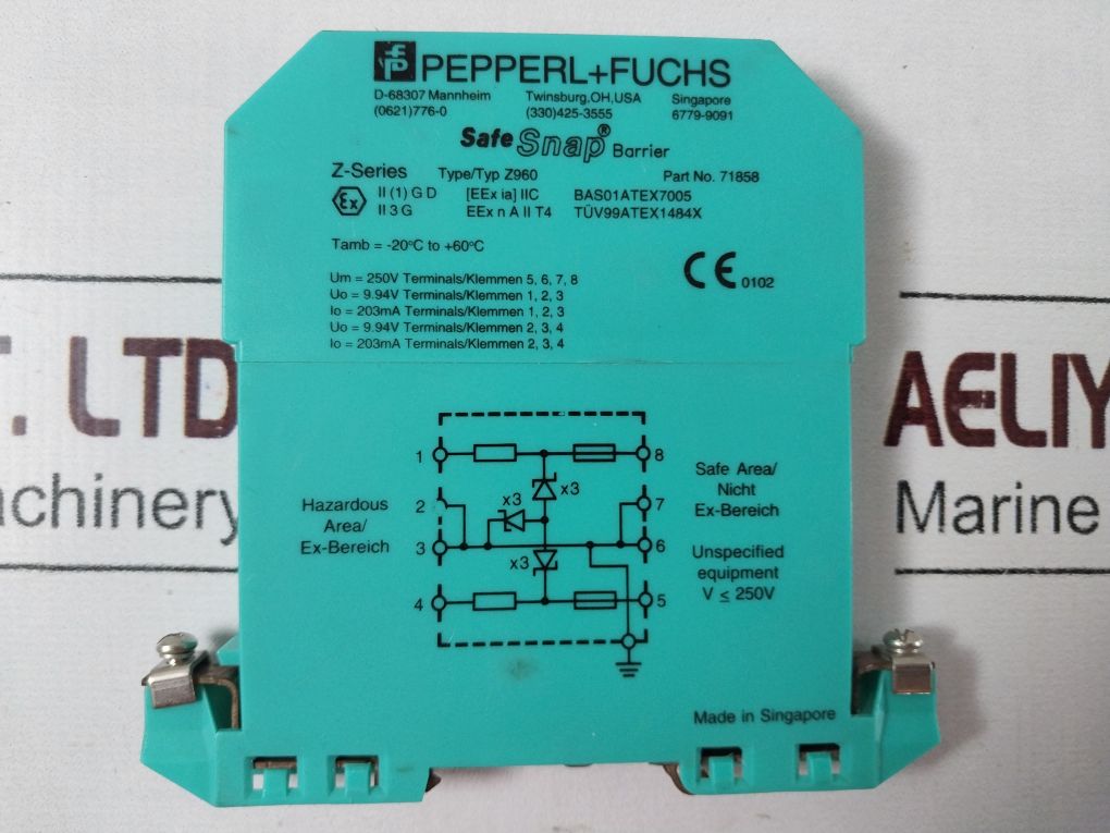 Pepperl+Fuchs Z960 Safe Snap Barrier 71858