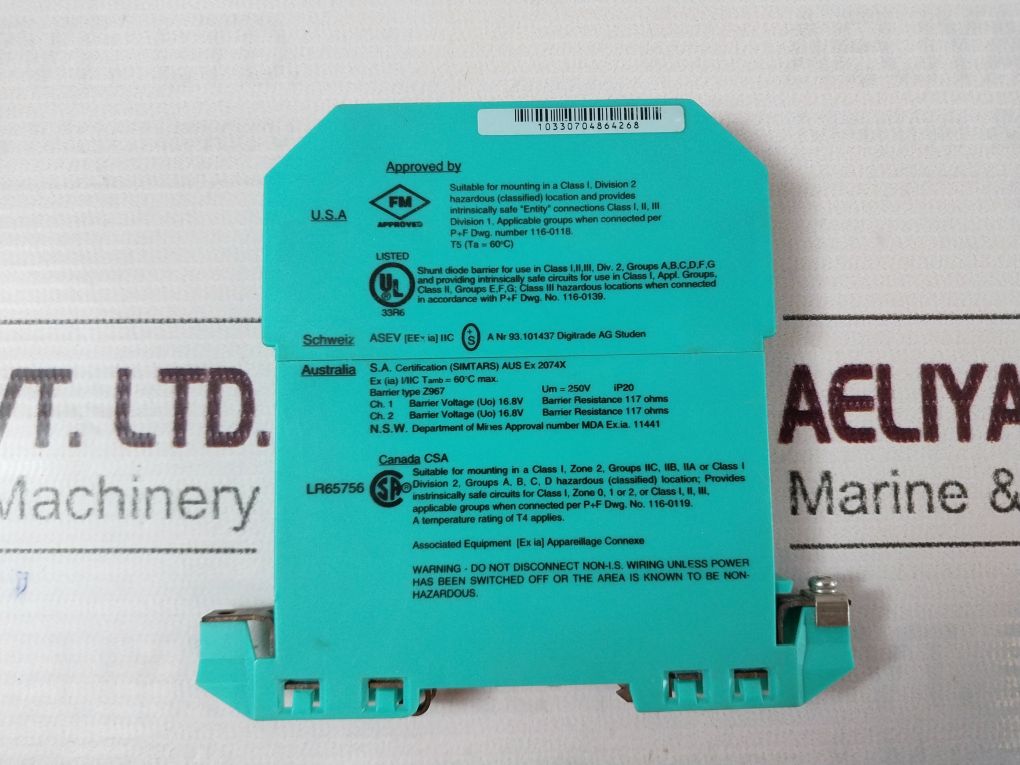 Pepperl+Fuchs Z-series Z967 Safe Snap Barrier 71860