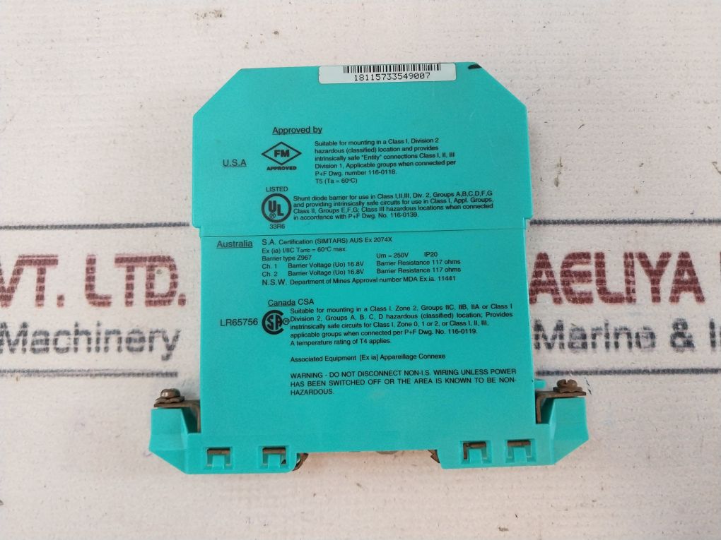 Pepperl+Fuchs Z967 Safe Snap Barrier