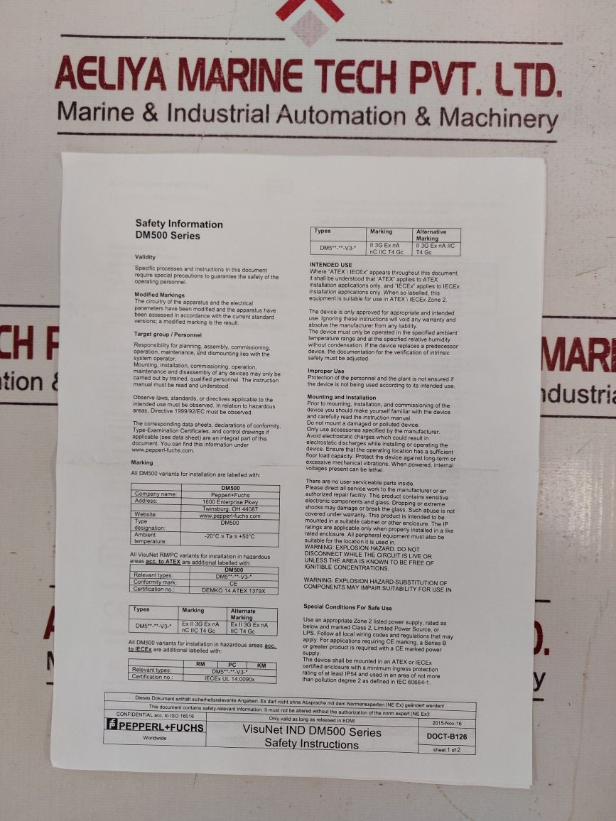 Pepperl+Fuchs/Christensen Dm515-la-d2-ss-nt Industrial Flat Panel Monitors
