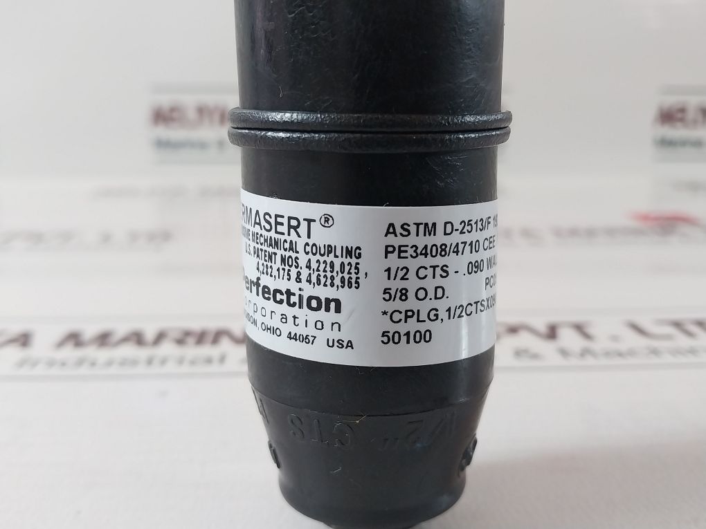 Permasert Astm D-2513/F1924 Cat 1 Non-corrosive Coupling 1/2Cts