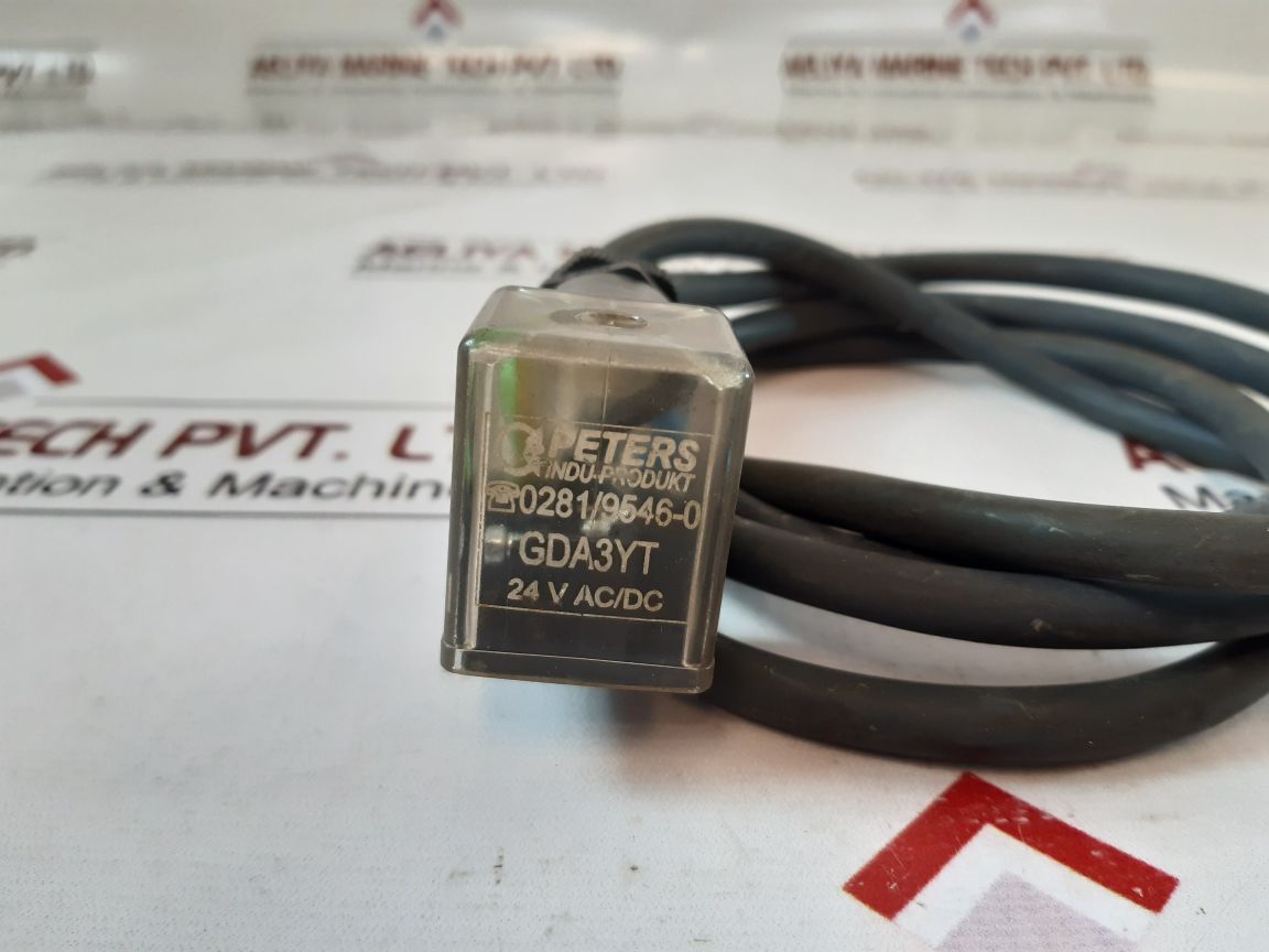 Peters gda3yt solenoid connector 24v ac/dc