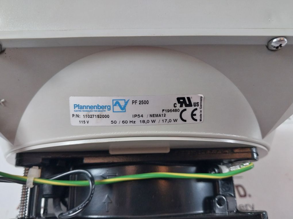 Pfannenberg Pf 2500 Filter Fan 11027152000