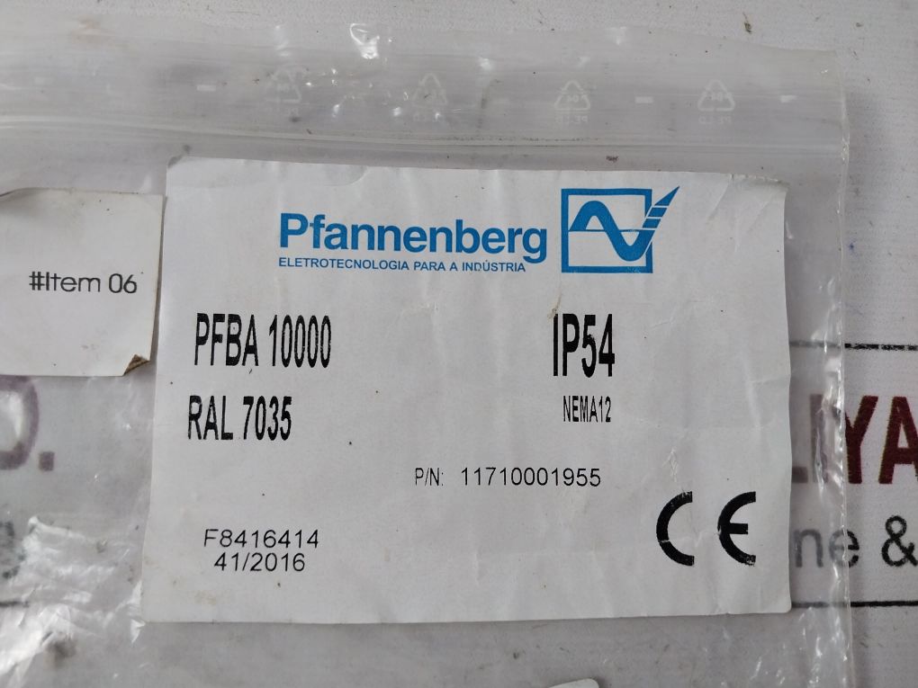 Pfannenberg Pfa1000 Exhaust Filter Fan Pfba 10000
