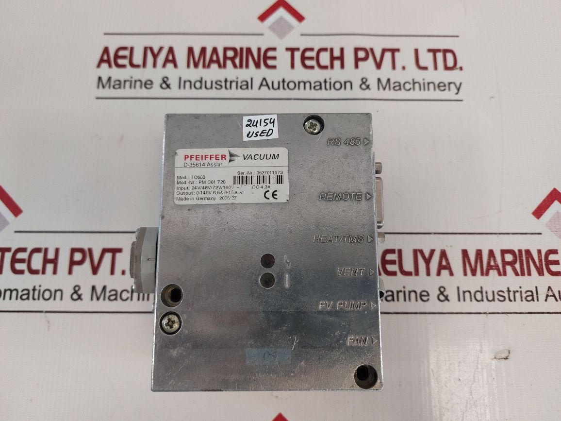 Pfeiffer vacuum pm c01 720 turbomolecular pump controller tc600