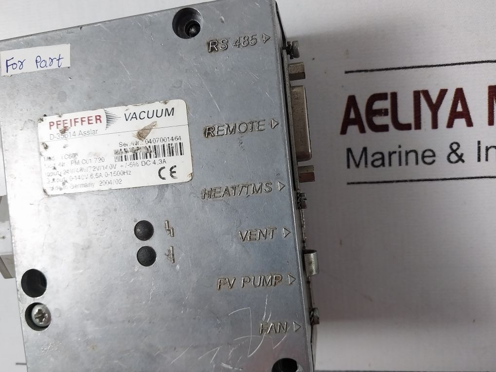 Pfeiffer Vacuum Tc600 Pump Controller Pm C01 720
