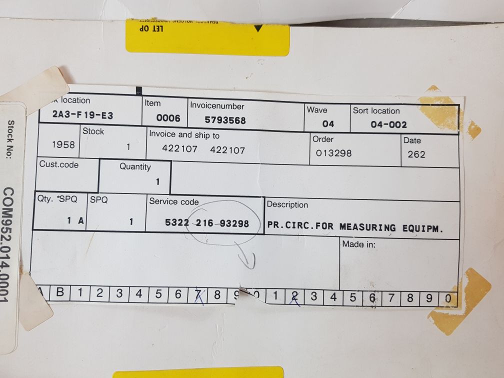 Philips 3922 156 06421 Input Card Lbb 1351/00