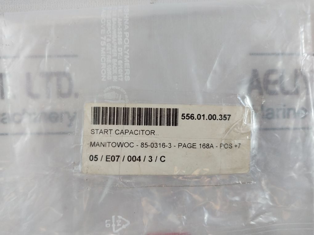 Philips 8503163 Motor Start Capacitor 330Vac 50/60Hz