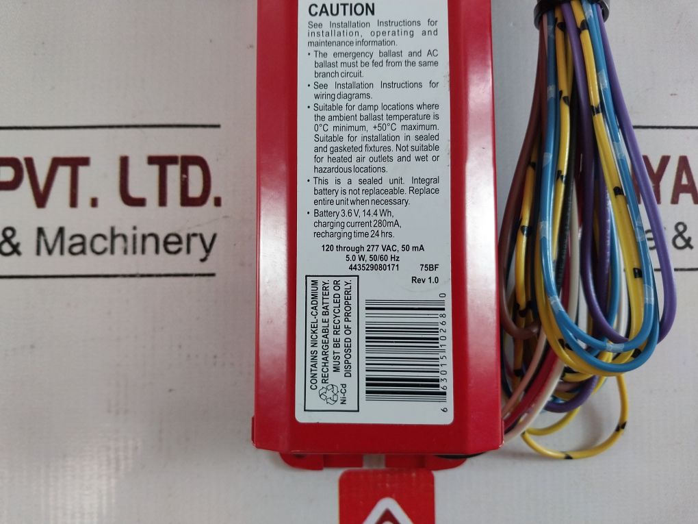 Philips Bdl60U Emergency Light Ballast Rev 1.0