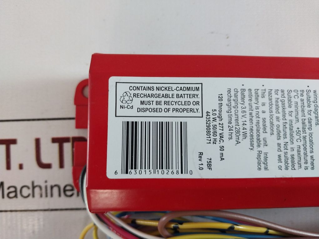 Philips Bdl60U Emergency Light Ballast Rev 1.0