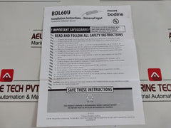 Philips Bodine Bdl60U Emergency Lighting Ballast
