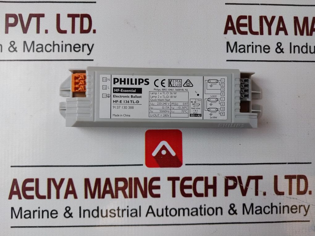 Philips Hf-e 136 Tl-d Electronic Ballast For Fluorescent
