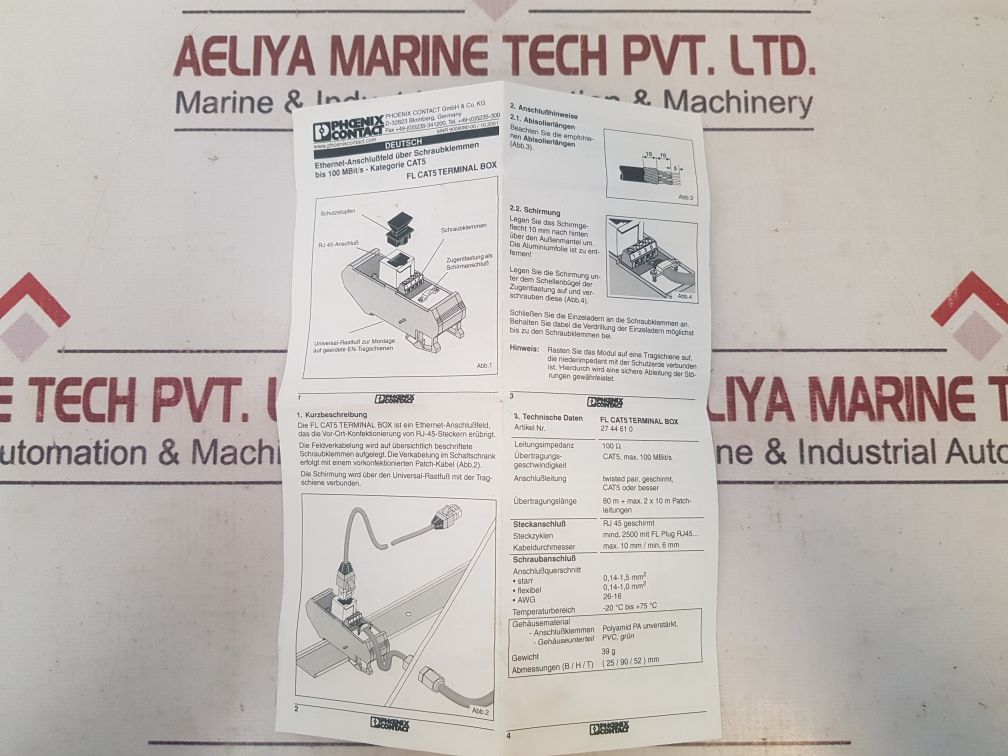 Phoenix Contact Fl Cat5 Terminal Box