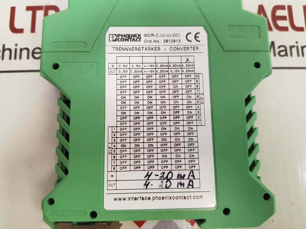 Phoenix Contact Mcr-c-ui-ui-dci Isolation Amplifier 18-31, 2Vdc