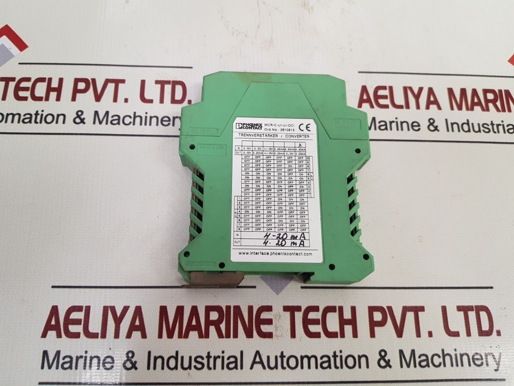 Phoenix Contact Mcr-c-ui-ui-dci Isolation Amplifier 18-31, 2Vdc