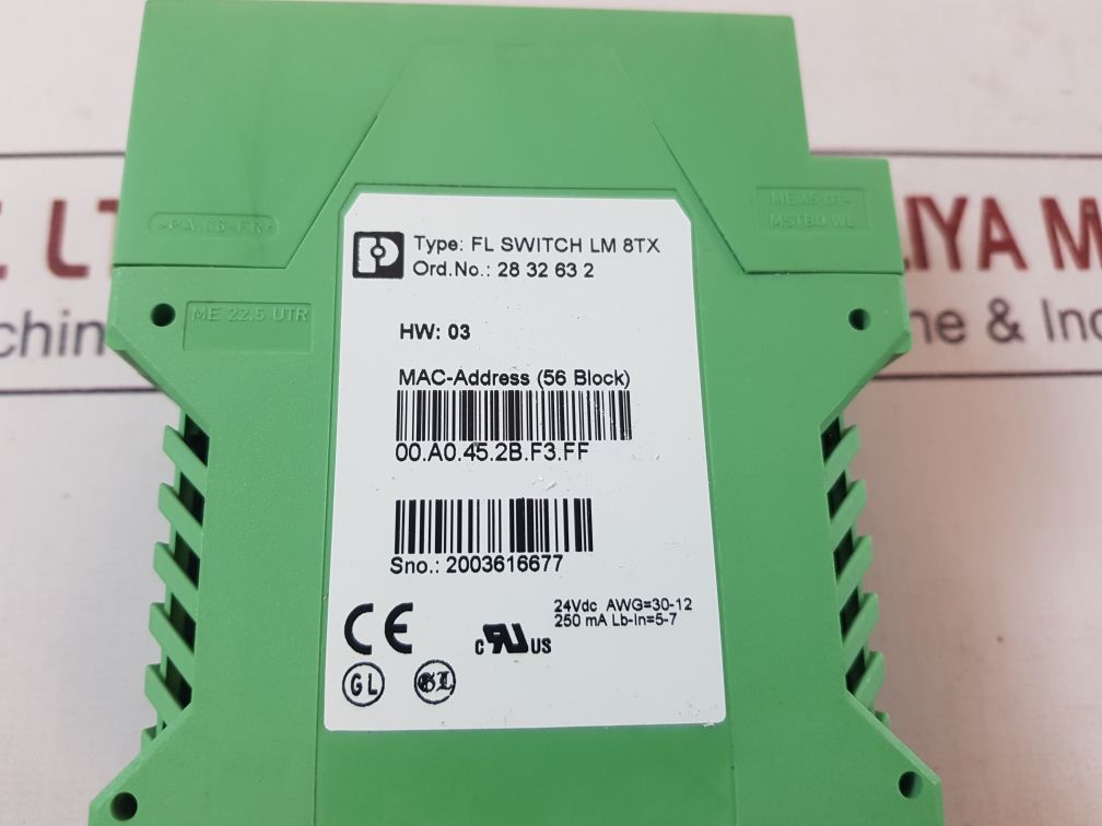 Phoenix contact fl switch lm 8tx ethernet switch 2832632