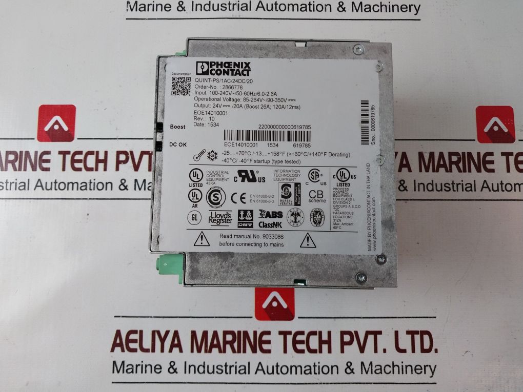 Phoenix Contact Quint-ps/1Ac/24Dc/20 Power Supply 