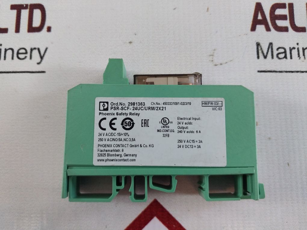 Phoenix Contact Psr-scf-24Uc/Urm/2X21 Safety Relay 2981363