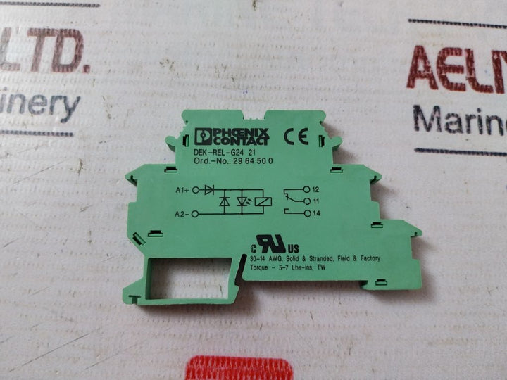 Phoenix Contact Dek-rel-g24 21 Relay Module 6A/240V