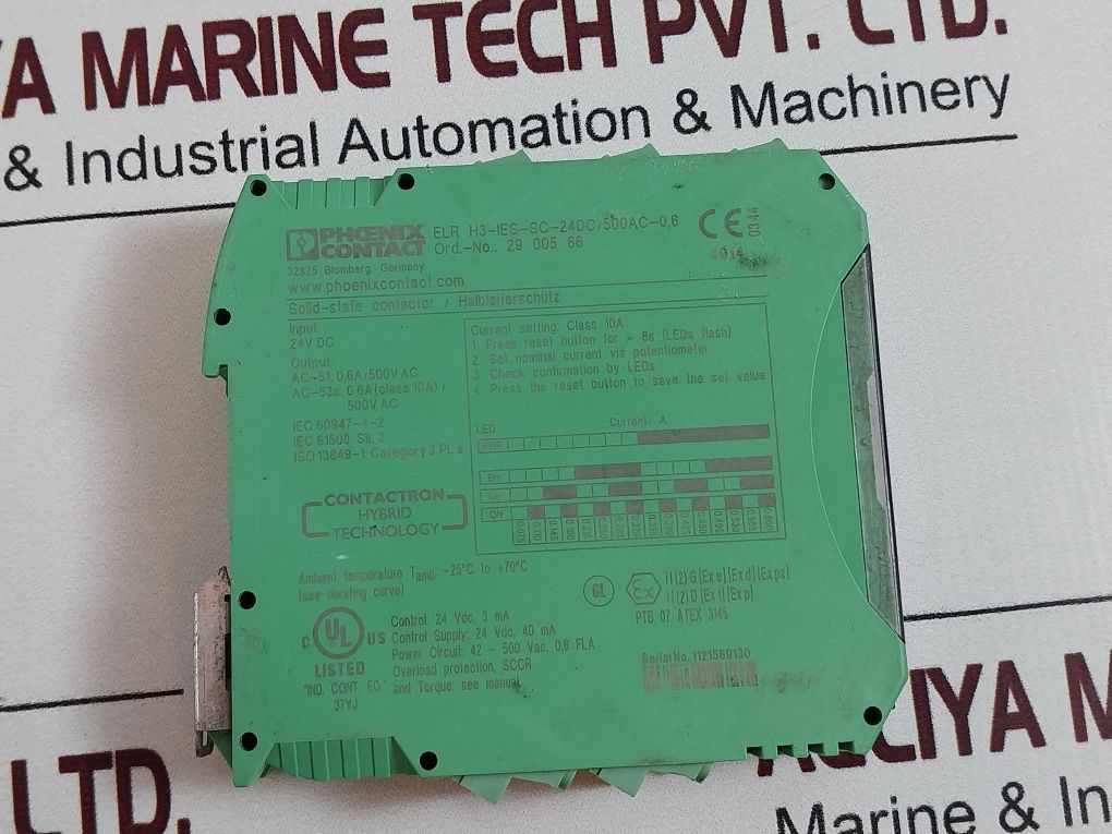 Phoenix Contact Elr H3-ies-sc-24Dc/500Ac-0,6 Solid-state Contactor