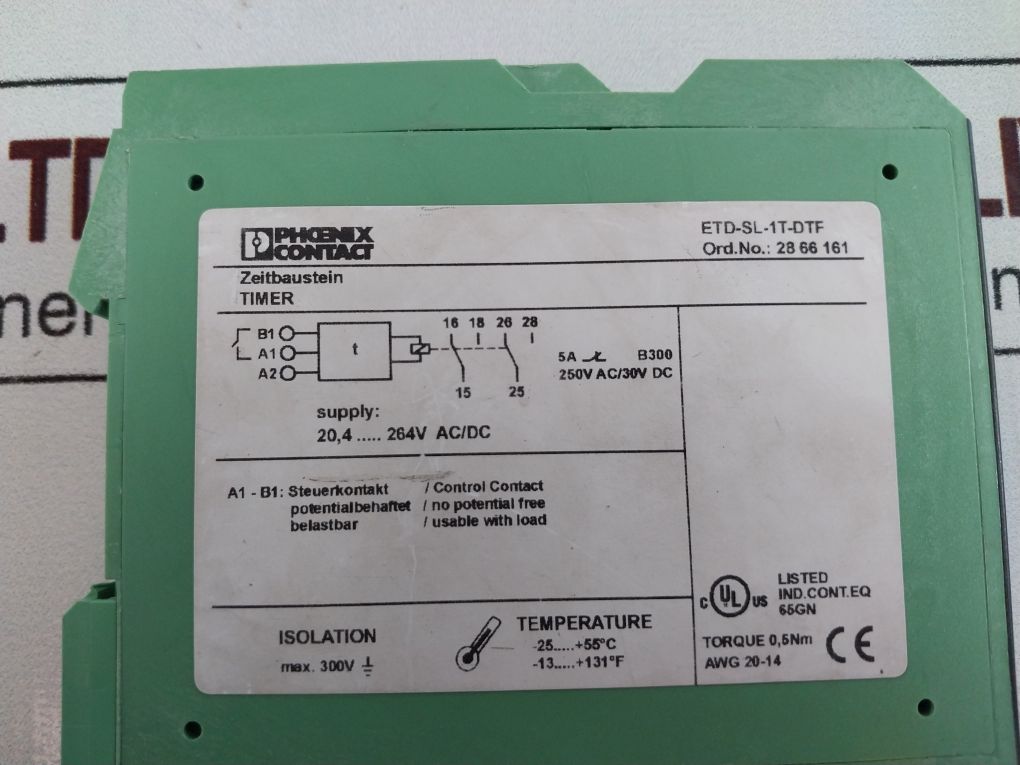 Phoenix Contact Etd-sl-1T-dtf Timer 28 66 161
