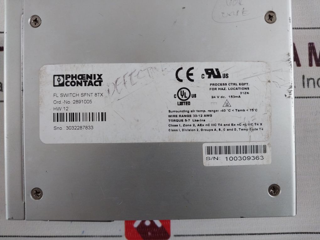 Phoenix Contact Fl Switch Sfnt 8Tx Ethernet Switch 24V Dc