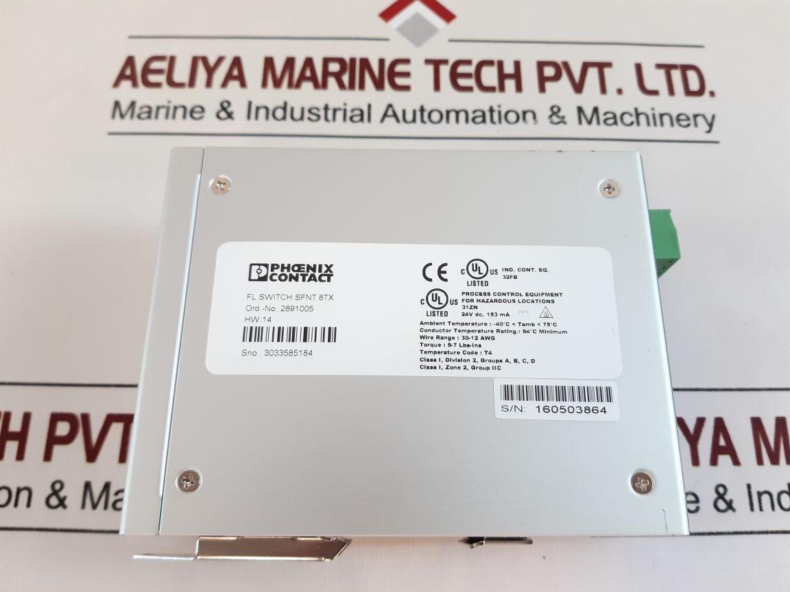 Phoenix Contact Fl Switch Sfnt 8Tx Ethernet Switch 2891005
