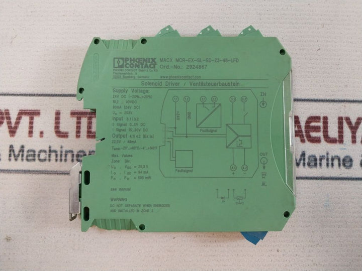 Phoenix Contact Macx Mcr-ex-sl-sd-23-48-lfd Solenoid Driver