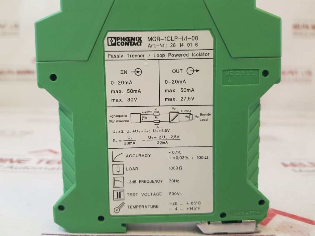 Phoenix Contact Mcr-1Clp-i/I-00 Loop Powered Isolator 28 14 01 6