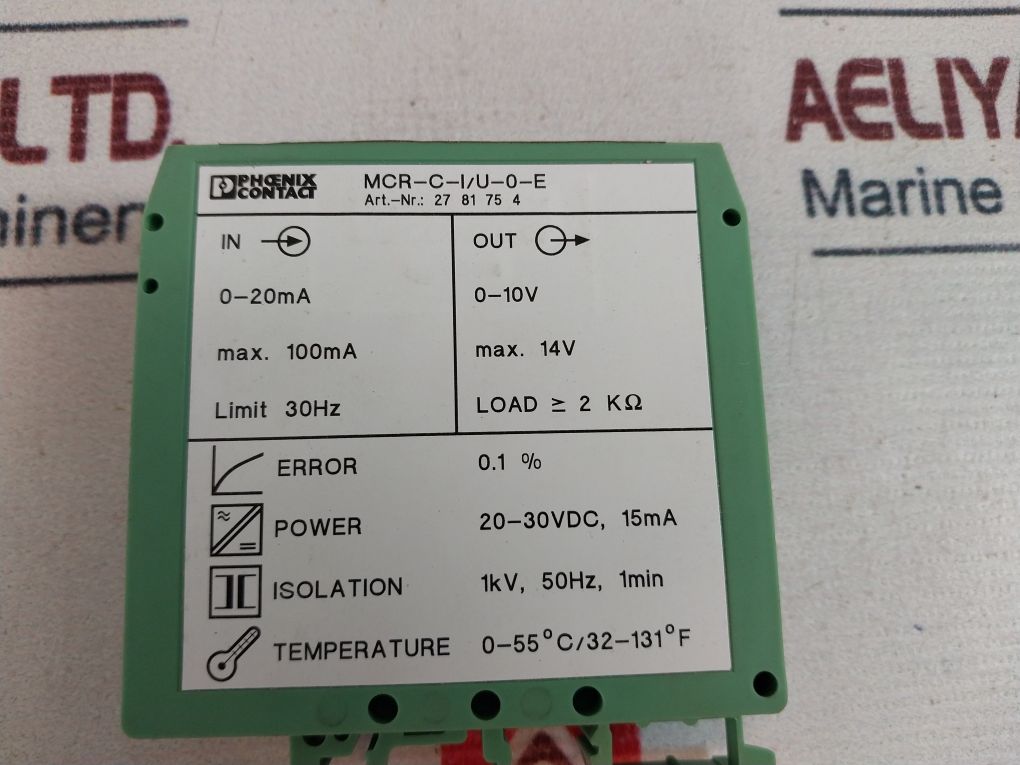 Phoenix Contact Mcr-c-i/U-0-e Isolated Signal Converter