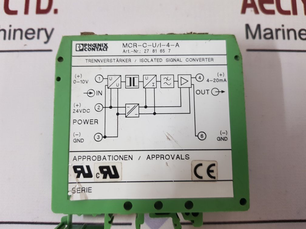 Phoenix Contact Mcr-c-u/I-4-a Isolated Signal Converter 2781657