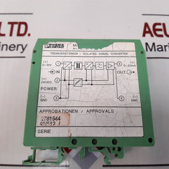 Phoenix Contact Mcr-c-u/I-o-a Isolated Signal Converter 24V Dc