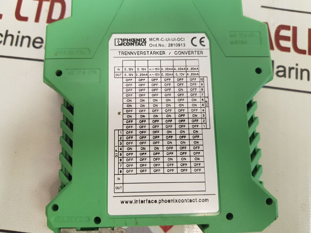 Phoenix Contact Mcr-c-ui-ui-dci (Isolating Amplifier)/Converter 1,5Kv, 50Hz, 1M