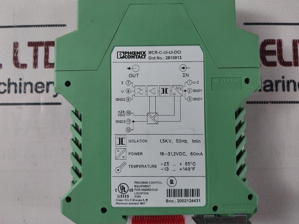 Phoenix Contact Mcr-c-ui-ui-dci Signal Conditioner
