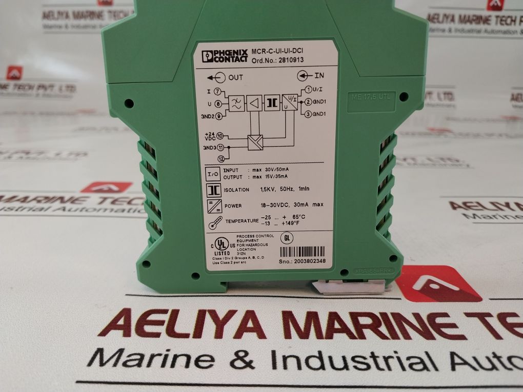 Phoenix Contact Mcr-c-ui-ui-dci 3-way Isolation Amplifier