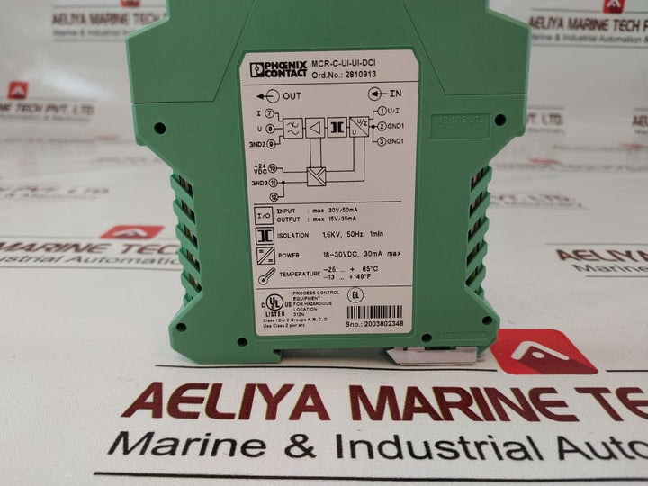Phoenix Contact Mcr-c-ui-ui-dci 3-way Isolation Amplifier