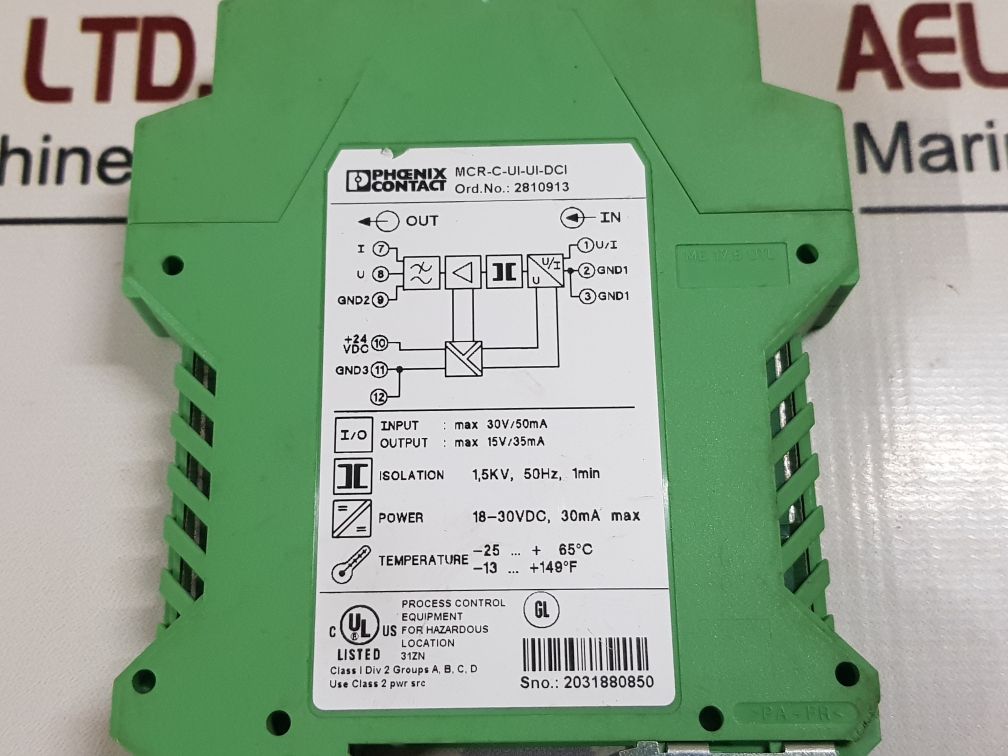 Phoenix Contact Mcr-c-ui-ui-dci Isolating Amplifier Converter