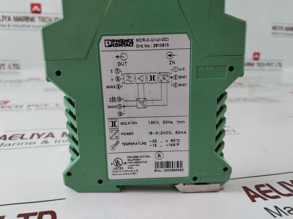 Phoenix Contact Mcr-c-ui-ui-dci Isolating Amplifier 2810913