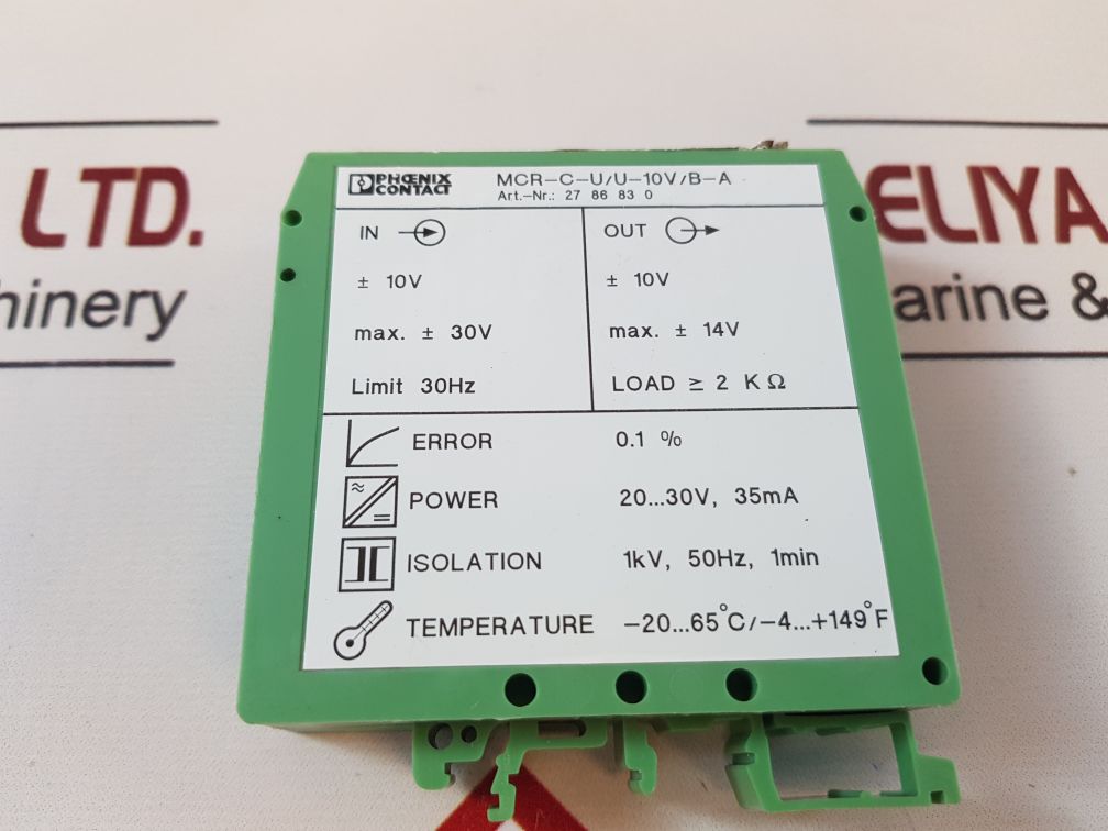 Phoenix Contact Mcr-c-uU-10VB-a Isolated Signal Converter
