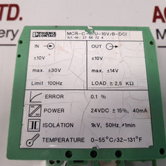 Phoenix Contact Mcr-c-u/U-10V/B-dci Isolated Signal Converter 24V Dc