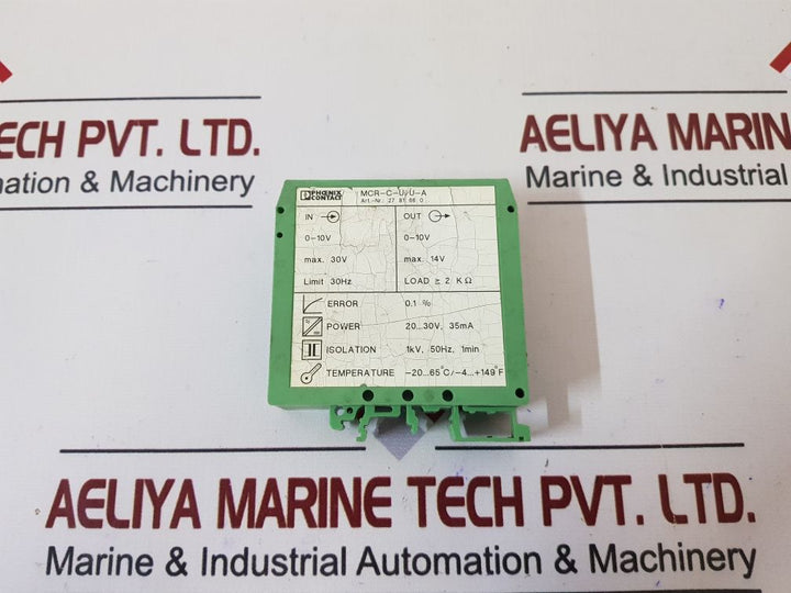 Phoenix Contact Mcr-c-u/U-a Isolated Signal Converter 2781660