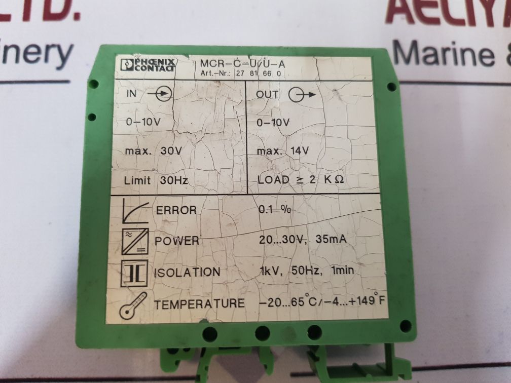 Phoenix Contact Mcr-c-u/U-a Isolated Signal Converter 2781660