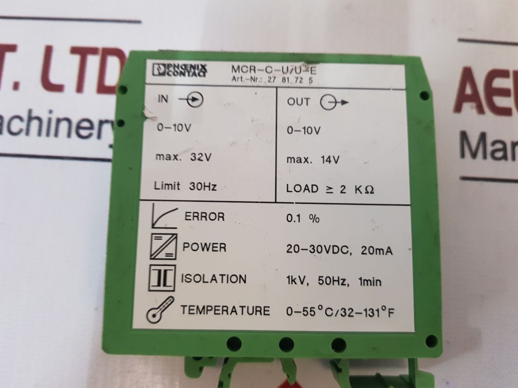Phoenix Contact Mcr-c-u/U-e Isolated Signal Converter 2781725