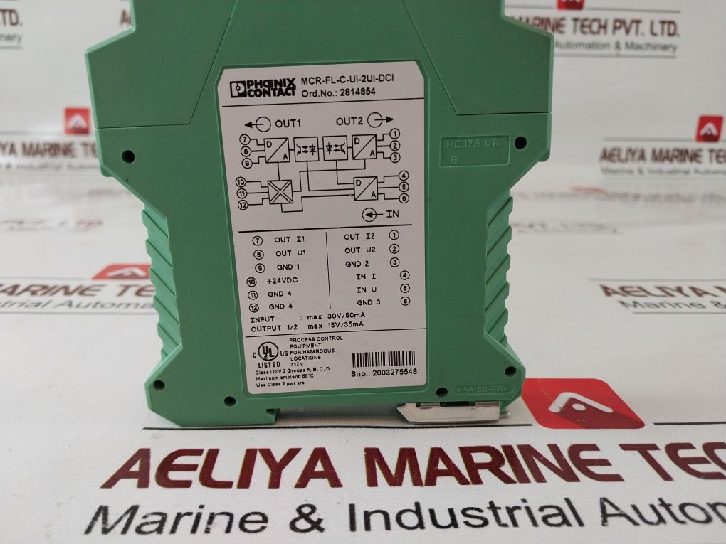 Phoenix Contact Mcr-fl-c-ui-2Ui-dci Signal Multiplier Conditioner 2814854