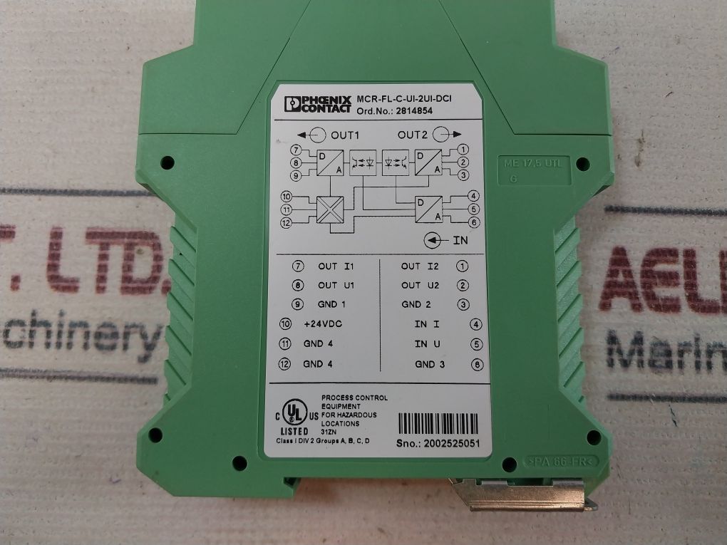 Phoenix Contact Mcr-fl-c-ui-2Ui-dci Signal Multiplier 50Hz