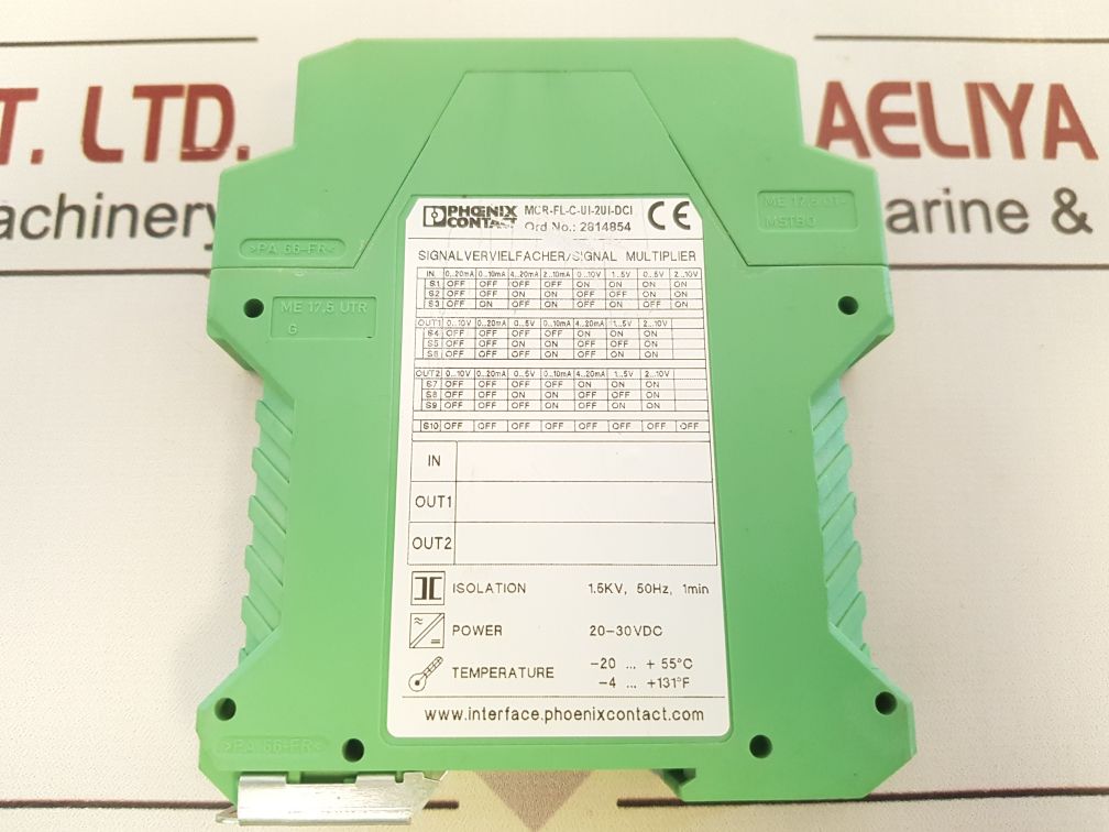 Phoenix Contact Mcr-fl-c-ui-2Ui-dci Signal Multiplier 2814854 50 Hz