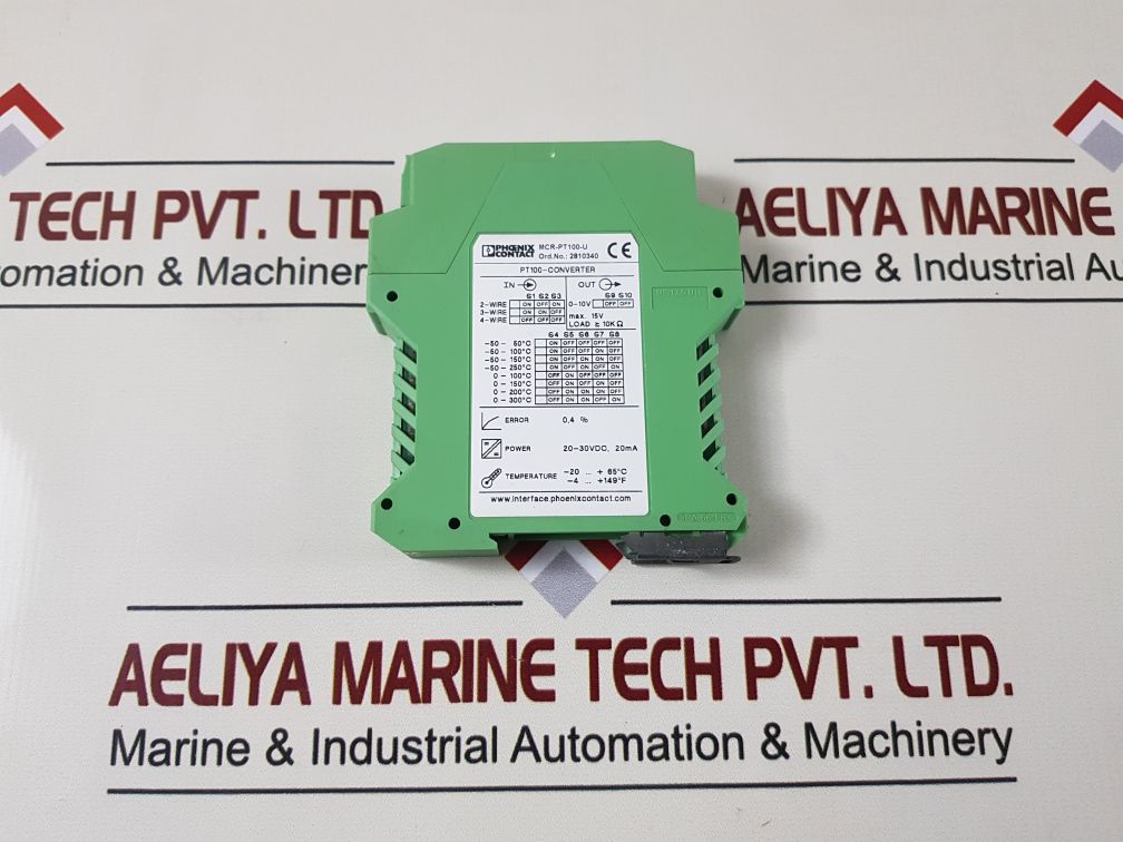 Phoenix Contact Mcr-pt100-u Temperature Measurement Sensor Module 2810340

