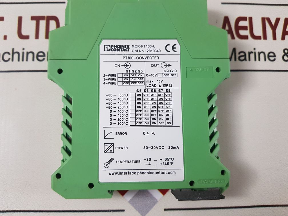 Phoenix Contact Mcr-pt100-u Temperature Measurement Sensor Module 2810340
