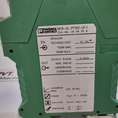 Phoenix Contact Mcr-sl-pt100-lp-i Temperature Measuring Transducer 28 64 55 8
