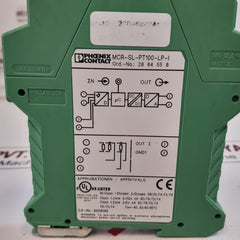 Phoenix Contact Mcr-sl-pt100-lp-i Temperature Measuring Transducer 28 64 55 8
